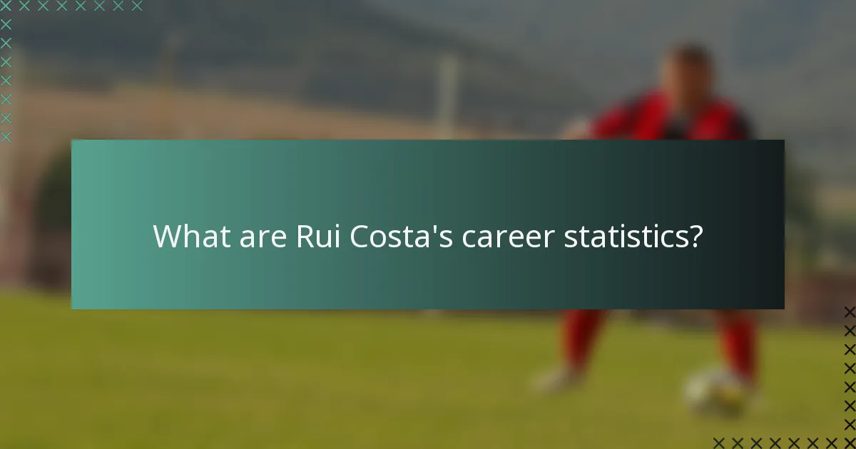 What are Rui Costa's career statistics?